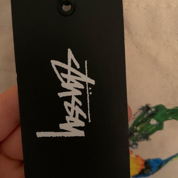 Stussy Floral Canvas Tote Bag - Picture 5 of 6